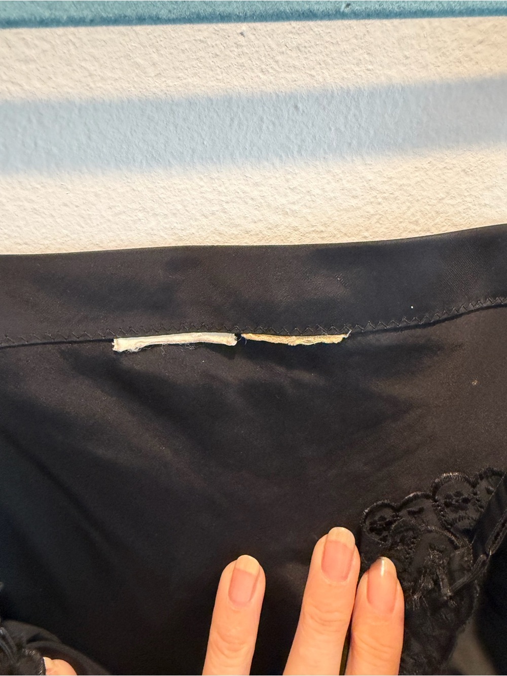 Vintage Black Side Zip Slip Dress (see measurements) - Picture 8 of 10
